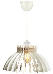 Valgusti rippuv Opviq 166 390FLH1536, E27, 1 x 60 W, valge v. / valge v.