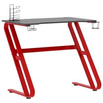Arvutimängulaud VLX ZZ Shape Legs, 90 cm x 60 cm, 75 cm, must v./punane v.