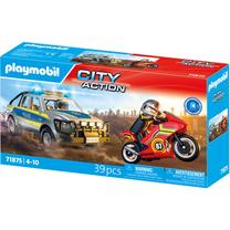 Konstruktorius Playmobil City Action Police Chase With Pick-Up Truck 71875, 39 vnt., įvairių spalvų