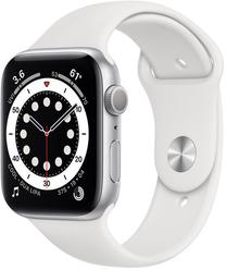 Viedais pulkstenis Apple Watch Series 6 GPS LTE 44mm Aluminum, sudraba krās.