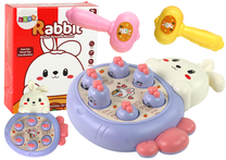 Žaidimas, su plaktuku, triušis Lean Toys Whack A Mole, 5 cm, violetinė sp.