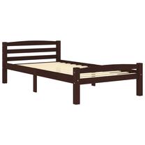 Lova dvigulė VLX Classic Pinewood, 100 x 200 cm, ruda sp., be čiužinio, su grotelėmis