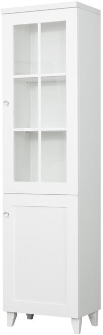Vitrina Bodzio Majorka MA05P, balta sp., 36.5 cm x 50 cm x 194 cm