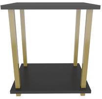 Kavos staliukas Kalune Design Gurnee, antracito sp./aukso sp., 35 cm x 44.6 cm x 48.2 cm