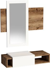 Консольный стол Kalune Design Eliza, белый цв./светло-коричневый цв., 29.6 см x 80 см x 17.4 см