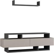 Sekcija Kalune Design Rela 855DTE3012, antracito sp./šviesiai ruda sp., 125 cm x 30 cm x 42 cm