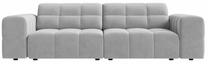 Sofa Cosmopolitan Design Chicago Bluvel 03, sidabro sp., 102 x 212 cm x 78 cm