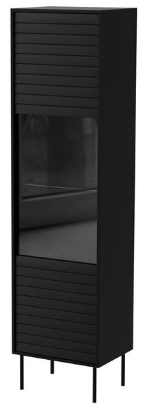 Vitrina Cama Meble Cortina, juoda sp., 40 cm x 53 cm x 182 cm
