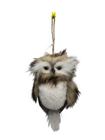 Kalėdinė dekoracija, "Pelėda" Christmas Touch, 13 cm, ruda sp.