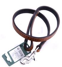 Šuns pavadėlis Hunter Crocodile Leather Halter 18/100, ruda sp./juoda sp., 1 m