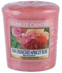 Svece, aromātiskā Yankee Candle Sun-Drenched Apricot Rose, 15 h, 49 g, rozā krās.