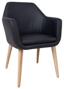 Valgomojo kėdė Home4you, juoda sp., 61 cm x 60 cm x 85 cm
