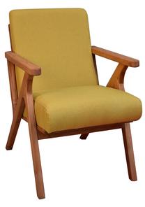 Valgomojo kėdė Kalune Design Melody 829MSV3723 829MSV3723, geltona sp./medžio sp., 50 cm x 64 cm x 93 cm