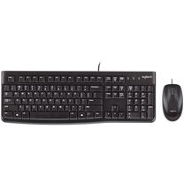 Laidinis klaviatūros ir pelės komplektas Logitech Desktop DESKTOP MK120, EN, juoda sp.