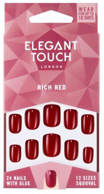Pielīmējamie nagi Elegant Touch Polished Colour 10593925, rich red krās., 25 gab.
