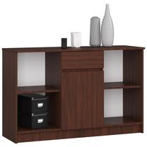 Komoda Akord Furniture Factory B17, bordo sp./wenge sp., 77 cm x 40 cm x 120 cm