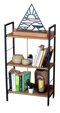 Pastatoma lentyna Kalune Design Nina 3, ruda sp./juoda sp., 90 cm x 24 cm x 42 cm