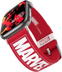 Dirželis MobyFox, MARVEL - Brick Logo Apple Watch 38/40/41/42/44/45/49 mm, raudona sp.