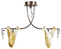 Светильник потолочный Candellux Lighting Magma 32-84791, G9, 2 x 40 Вт, белый цв. / коричневый цв.