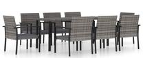 Āra mēbeļu komplekts VLX Garden Dining Set, pelēks krās., 8 sēdvietas