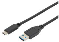 Кабель Digitus AK-300146-010-S USB Type-C, USB Type C, 1 м, черный цв.