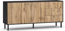 Komoda Mark Olea, ąžuolo sp./juoda sp., 75.9 cm x 160 cm x 42 cm