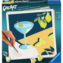 Glezna pēc numuriem Ravensburger CreArt Mocktail Lemon, zila krās./dzeltena krās., 20 x 20 cm