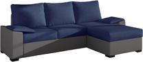 Kampinė sofa Lusso Ontario 81, Soft 29, pilka sp./tamsiai mėlyna sp., 160 x 245 cm x 90 cm