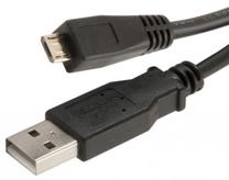 Vads Defender USB 2.0 A male, Micro USB B male, 1.8 m, melna krās.