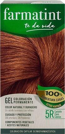Matu krāsa Farmatint Permanent Color Gel, light copper brown krās., 5R, 150 ml