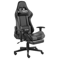 Spēļu krēsls VLX With Footrest 20500, 69 x 68 x 123 - 133 cm, melna krās./pelēka krās.