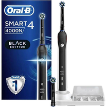 Elektrinis dantų šepetėlis Oral-B Smart 4 4000N Black Special Edition, juoda sp.