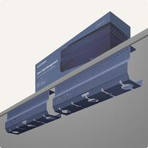 Держатель для кабеля Desktronic, 430 x 100 мм, синий цв.