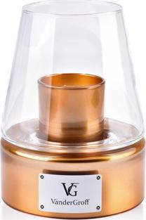 Žvakė, aromatinė VanderGroff Cristie Mini Lantern, 24 h, skaidri sp./aukso sp.