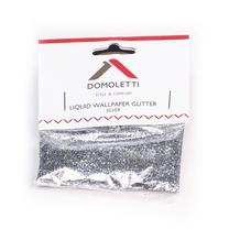 Šķidrās tapetes spīdums Domoletti, 0.015, sudraba krās.