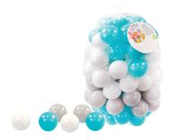 Набор шариков для бассейна Mochtoys Playballs, ⌀ 6 см, 100 шт, синий цв./белый цв.