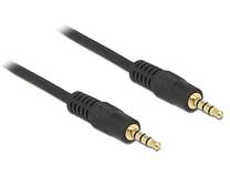 Kabelis Delock Stereo Jack 83435 3.5 mm, 3.5 mm, 1 m, melna krās.