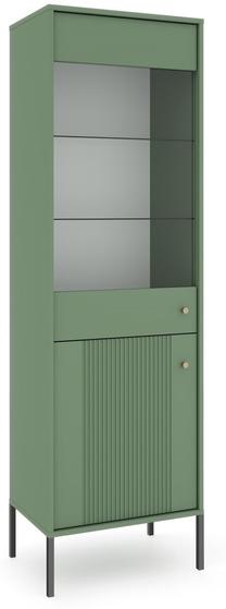 Vitrina Iseo IS04, žalia sp., 39 cm x 54 cm x 180 cm