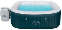Baseinas, pripučiamas/sukūrinis Bestway Lay-Z-SPA Ibiza AirJet 60015, balta sp./tamsiai mėlyna sp. 180 cm x 180 cm x 66 cm
