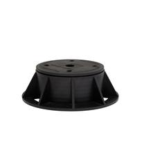 Regulējams pjedestāls ieklāšanas dēļiem Eco E1, 50 - 75 mm, polipropilēns (pp), 15.4 cm x 15.4 cm, melna krās., 3 gab.