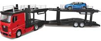 Игрушечный автовоз Bburago Mercedes-Benz Actros With Renault Captur 31457, 1:43, синий цв./черный цв./красный цв.