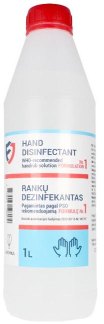 Roku dezinfekcijas līdzeklis Hand Desinfectant Handrub Solution, 1000 ml