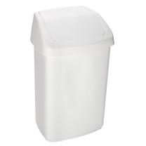 Šiukšliadėžė Curver Swing Top, balta sp., 15 l, 41.8 cm x 30.6 cm