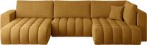 Kampinė sofa Bonito Nube 45, geltona sp., kairinė, 170 x 340 cm x 92 cm