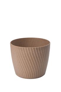 Gėlių vazonas Form Plastic Mika Petit Eco 4532-078, plastikinis, Ø 14.8 cm, ruda sp.