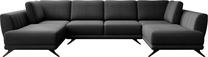 Kampinė sofa Larco Flores 10, juoda sp., 191 x 362 cm x 90 cm