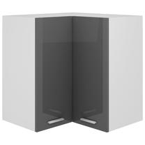 Spintelė VLX Hanging Corner Cabinet 806397, pilka, 57 cm x 57 cm x 60 cm