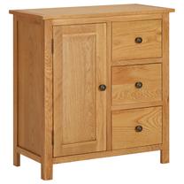Spintelė VLX Solid Oak Wood 289188, ruda sp., 70 cm x 35 cm x 75 cm