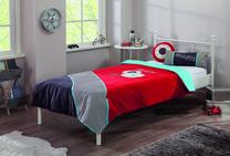 Lovatiesė Mijolnir Set Bispread, mėlyna sp./juoda sp./raudona sp., 210 cm x 125 cm