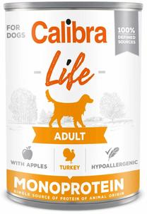 Mitrā barība (konservi) suņiem Calibra Life Monoprotein, tītara gaļa, 0.400 kg